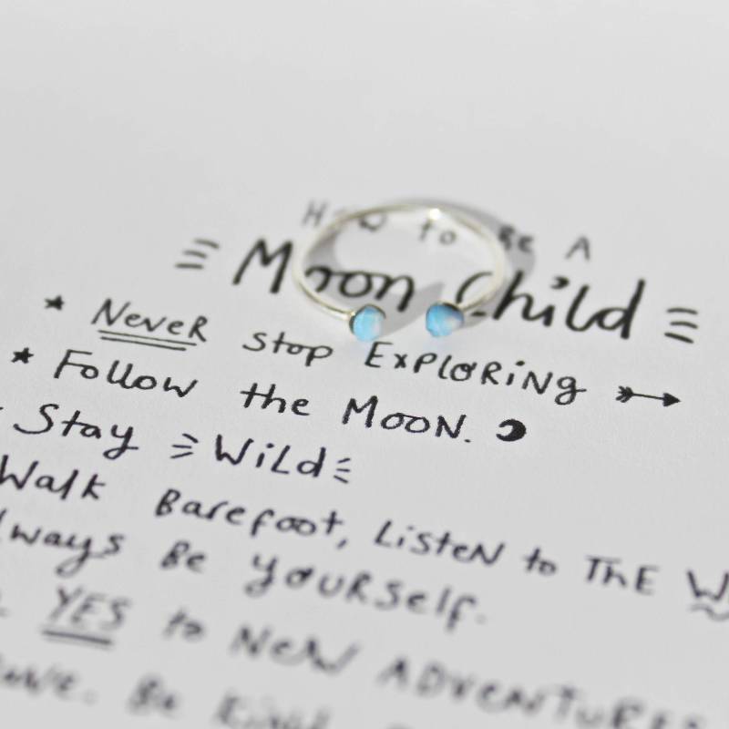 Mondstein - Ring Boho Regenbogen Gipsy Wild & Free Schmuck Weihnachtsgeschenk Für Sie von TinyBoxJewelry