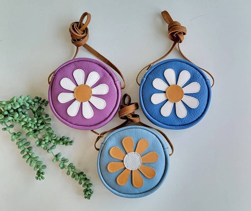 Daisy Leder Kleinkind Geldbörsen | Kleines Mädchen Handtasche Geschenk Geldbeutel Für Ein Gänseblümchen von TinyHeirMoccs