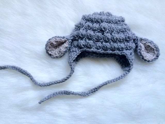 Lammmütze Baby Junge Mädchen Neugeborene Foto Requisite Gehäkelt Weiß Grau von TinyIslandHandmade