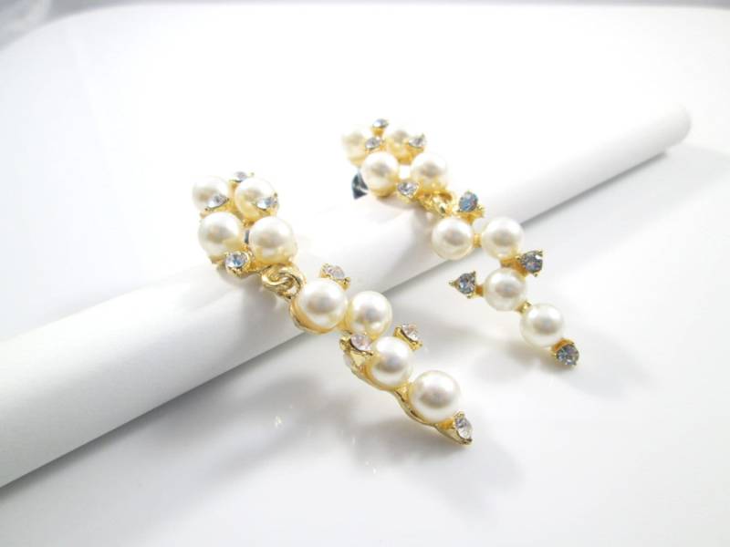 Perlen & Strass Plugs Ohrringe | 4G, 2G, 0G von TinyLittleFunBits