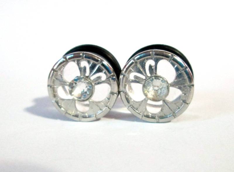 Abstand - Plugs Einzelner Strass Schmetterling Ausschnitt 1/2 Zoll, 9/16 Zoll Und 5/8 Zoll von TinyLittleFunBits