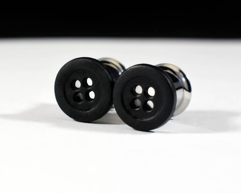 Anzeigen - Matte Black Button 0G, 00G, 7/16 Zoll Und 1/2 Zoll von TinyLittleFunBits