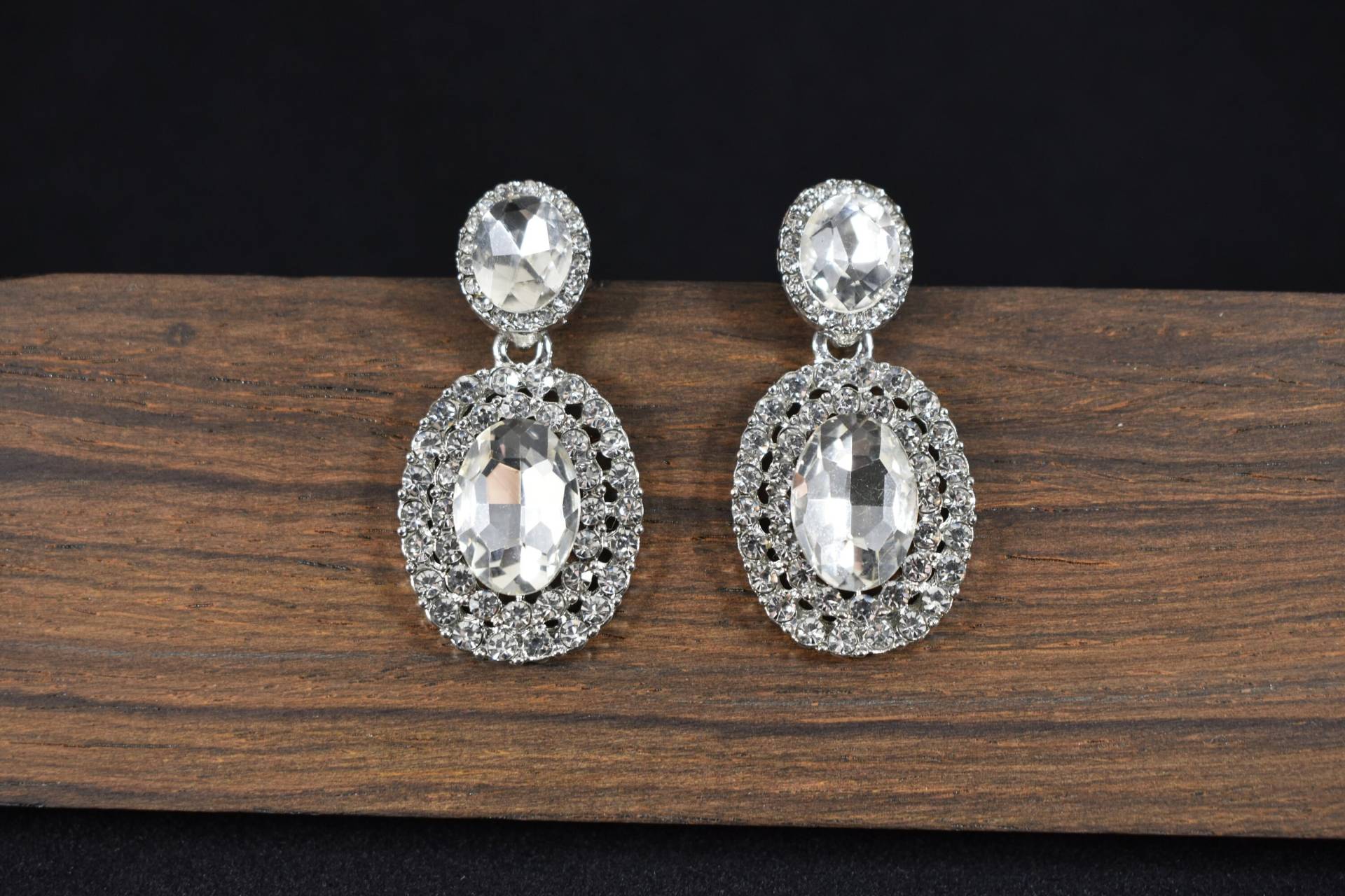 Ausverkauf - Plugs Doppel Oval Strass Verkrustet Baumeln 4G Und 2G von TinyLittleFunBits