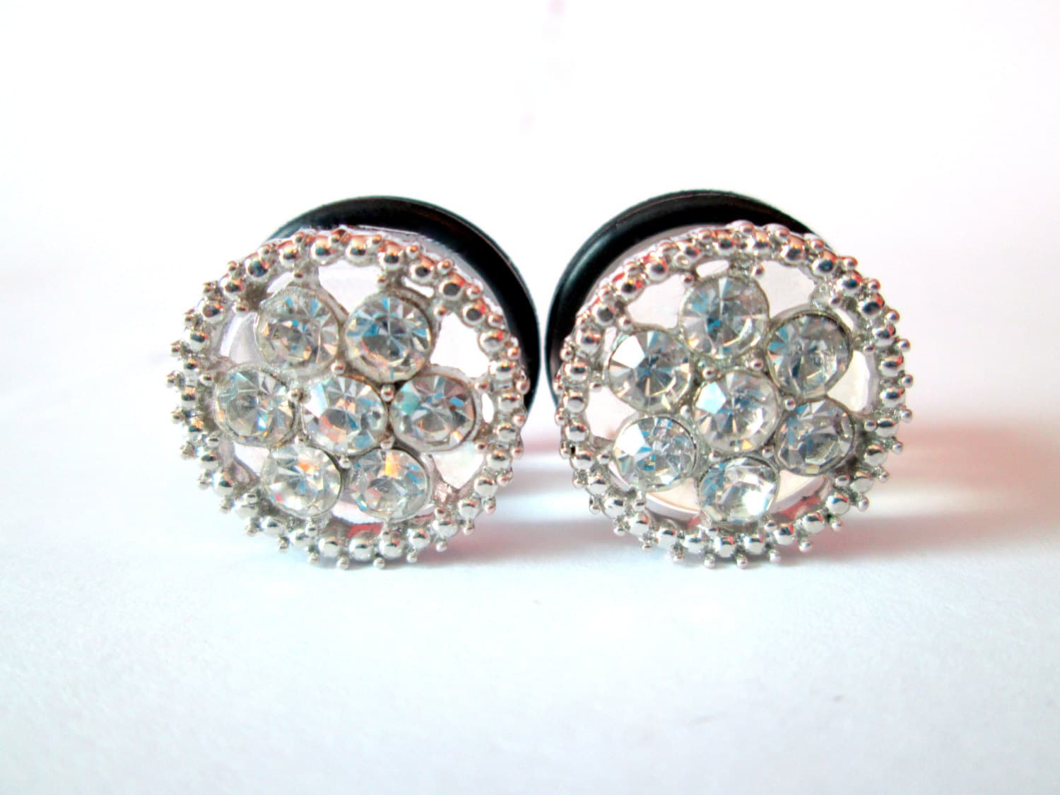 strass Blumen-stecker Silver Sparkle, 2, 5 cm Und 24, 5 von TinyLittleFunBits