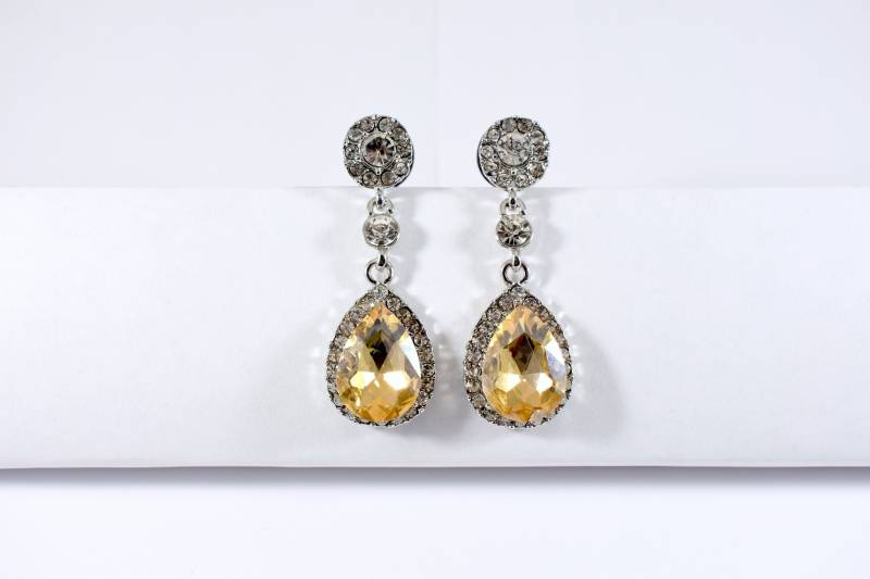 Plugs - Champagner Peach Sparkle Strass Tropfen 4G, 2G Und 0G von TinyLittleFunBits