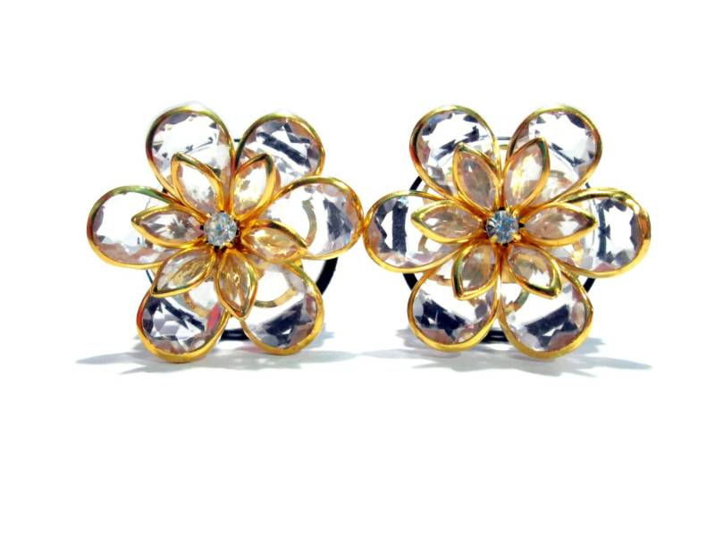 Plugs - Gold Und Kristall Blumen, Classy Fancy 7/8 in & 1 In von TinyLittleFunBits