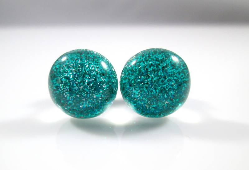 Plugs - Petrol Grün Glitzer 2G, 0G Und 00G von TinyLittleFunBits