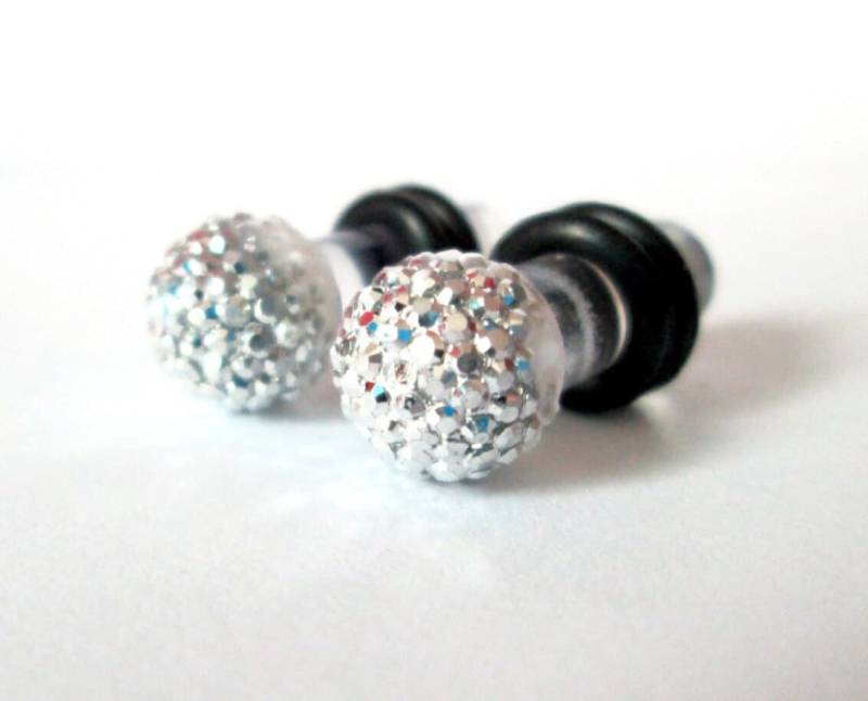 stecker - Silver Sparkle Snow Ball Disco 4G & 2G von TinyLittleFunBits