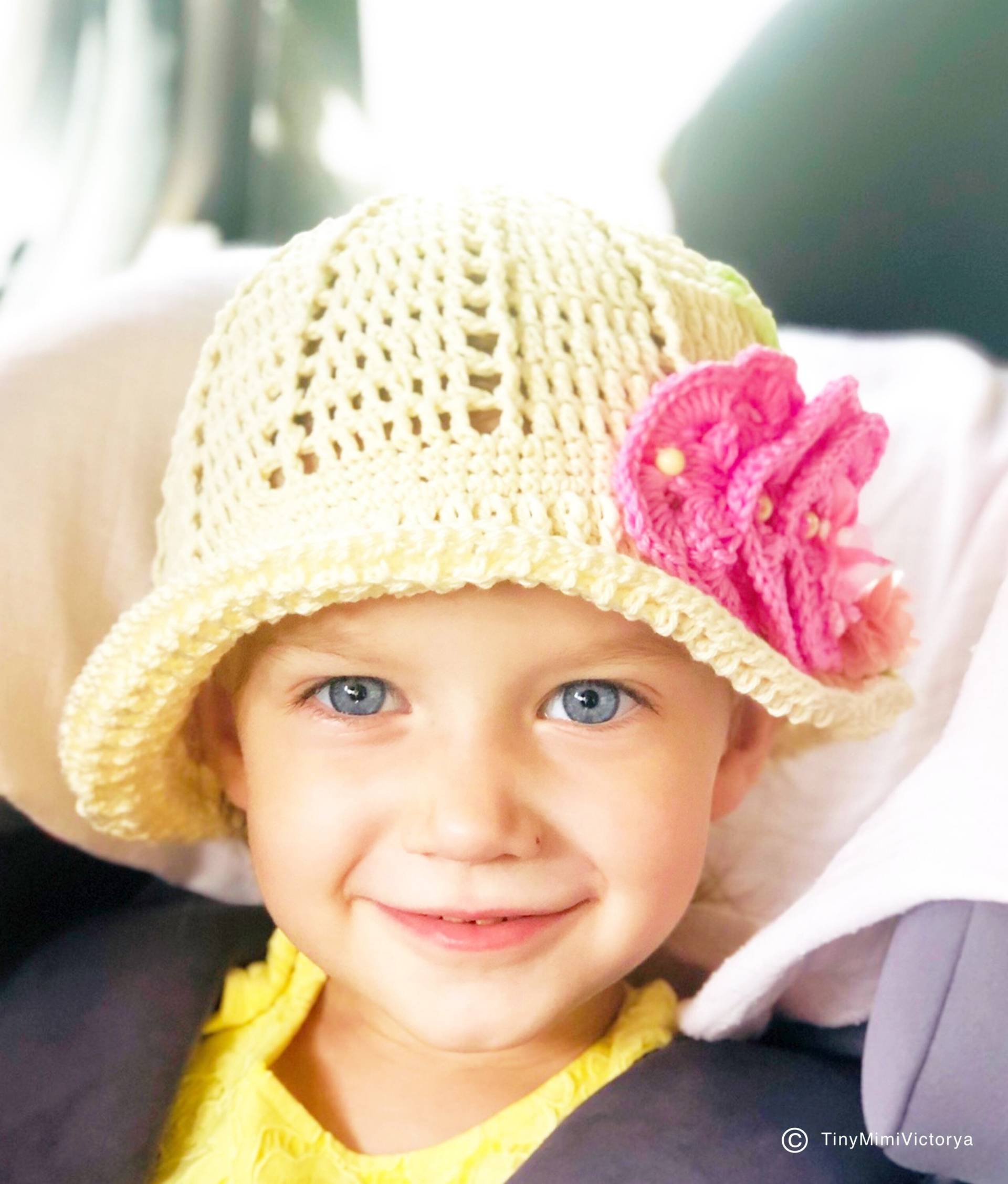 Gehäkelter Strand Hut Floppy Sonnenhut Damen Mädchen Panama von TinyMimiMimi