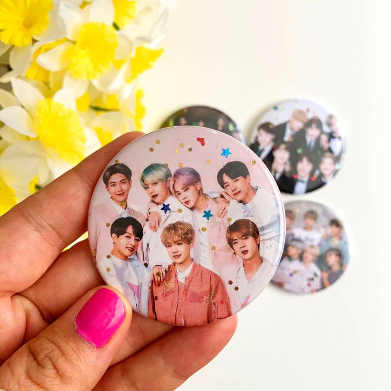 Bts Merch Kpop Pins - Bangtan Jungen Kpop Button Set 2, 25" 21. Geburtstagsgeschenk Positive Stray Kinder Pin Buttons von TinyPinkShoe