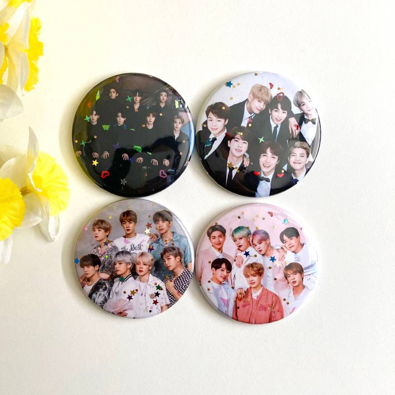 Bts Merch Kpop Pins - Bangtan Jungen Kpop Button Set 2, 25" 21. Geburtstagsgeschenk Positive Stray Kinder Pin Buttons von TinyPinkShoe