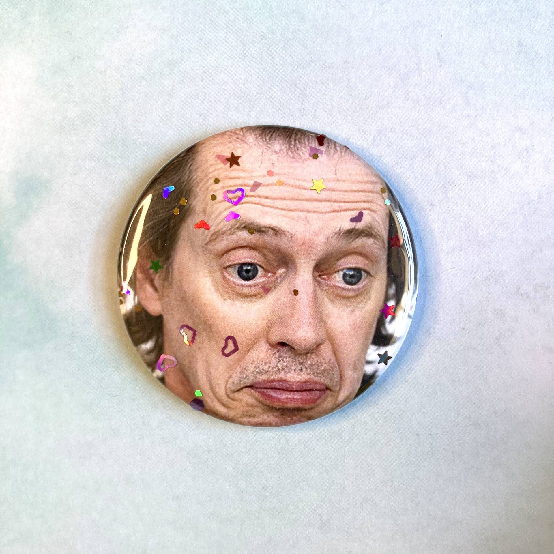 steve Buscemi Glitter Button - Handgemachte 2, 25" Buttons Geburtstag Geschenkidee Und Party Gefälligkeiten Kostenloser Versand von TinyPinkShoe