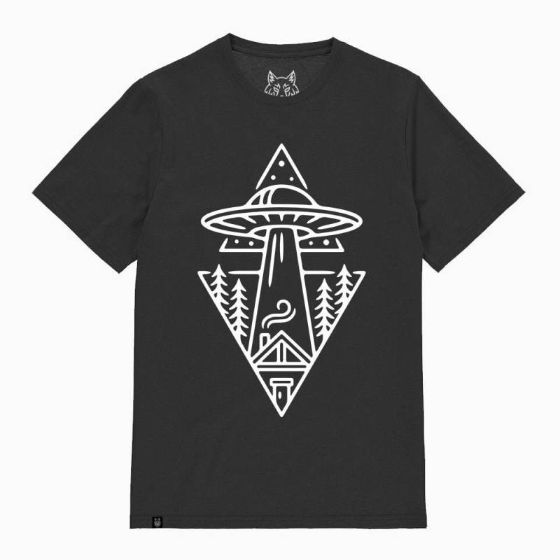 Ufo Space Aliens Area 52 Raumschiff Get in Loser Minimal Tattoo Design Lustiges T-Shirt Top Shirt Stipple Zeichnung von TinyPrintShopCo