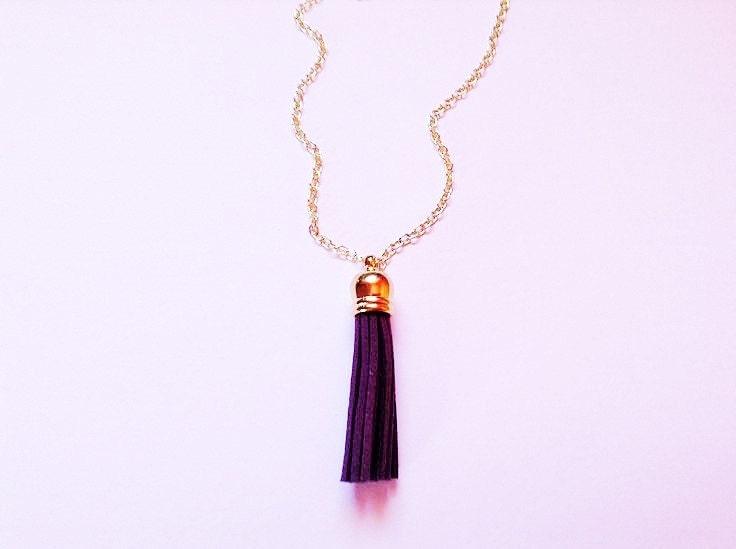 Kleine Quaste Halskette, Violette Schmuck, Bunten Lila Halskette Schichtung, Anweisung Kleine Quaste Halskette, Violette Schmuck, Bunten Lila Halskette Schichtung, Anweisung von TinyRosesJewelry