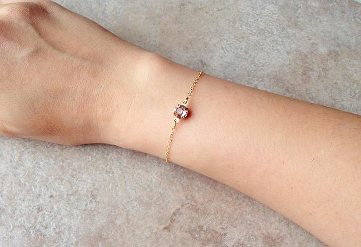 Licht Rose Armband, Lichtrosa Rosa Hellrosa Schmuck, Zarte Gold Zierliche Armband Licht Rose Armband, Lichtrosa Rosa Hellrosa Schmuck, Zarte Gold Zierliche Armband von TinyRosesJewelry