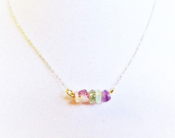 Natürlichen Fluorit Halskette, Halskette Fels, Stone Natürlichen Schmuck, Sommer Edelstein Heilung Beach Natürlichen Fluorit Halskette, Halskette Fels, Stone Natürlichen Schmuck, Sommer Edelstein Heilung Beach von TinyRosesJewelry