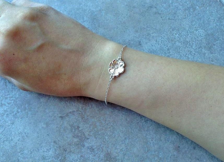 Silber Blumenarmband, Silberarmband, Armband, Moderne Tägliches Daisy Blumenmädchen Silber Blumenarmband, Silberarmband, Armband, Moderne Tägliches Daisy Blumenmädchen von TinyRosesJewelry