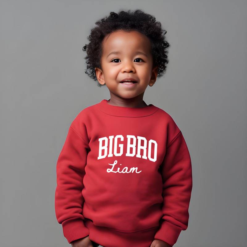 Benutzerdefinierte Name Big Brother Sweatshirt | Baby Bro Personalisiertes Geschenk Neues Ankündigung Schwangerschaftansage Mit Rundhalsausschnitt Benutzerdefinierte Name Big Brother Sweatshirt | Baby Bro Personalisiertes Geschenk Neues Ankündigung Schwangerschaftansage Mit Rundhalsausschnitt von TinyTotsKids