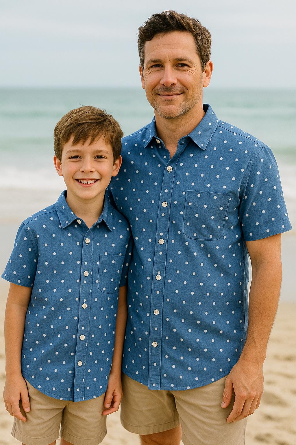 Blaue Polkadot Vater & Sohn Passende Shirts, Und Outfit, Papa Ich Vatertagsgeschenk Blaue Polkadot Vater & Sohn Passende Shirts, Und Outfit, Papa Ich Vatertagsgeschenk von TinyTotsKids