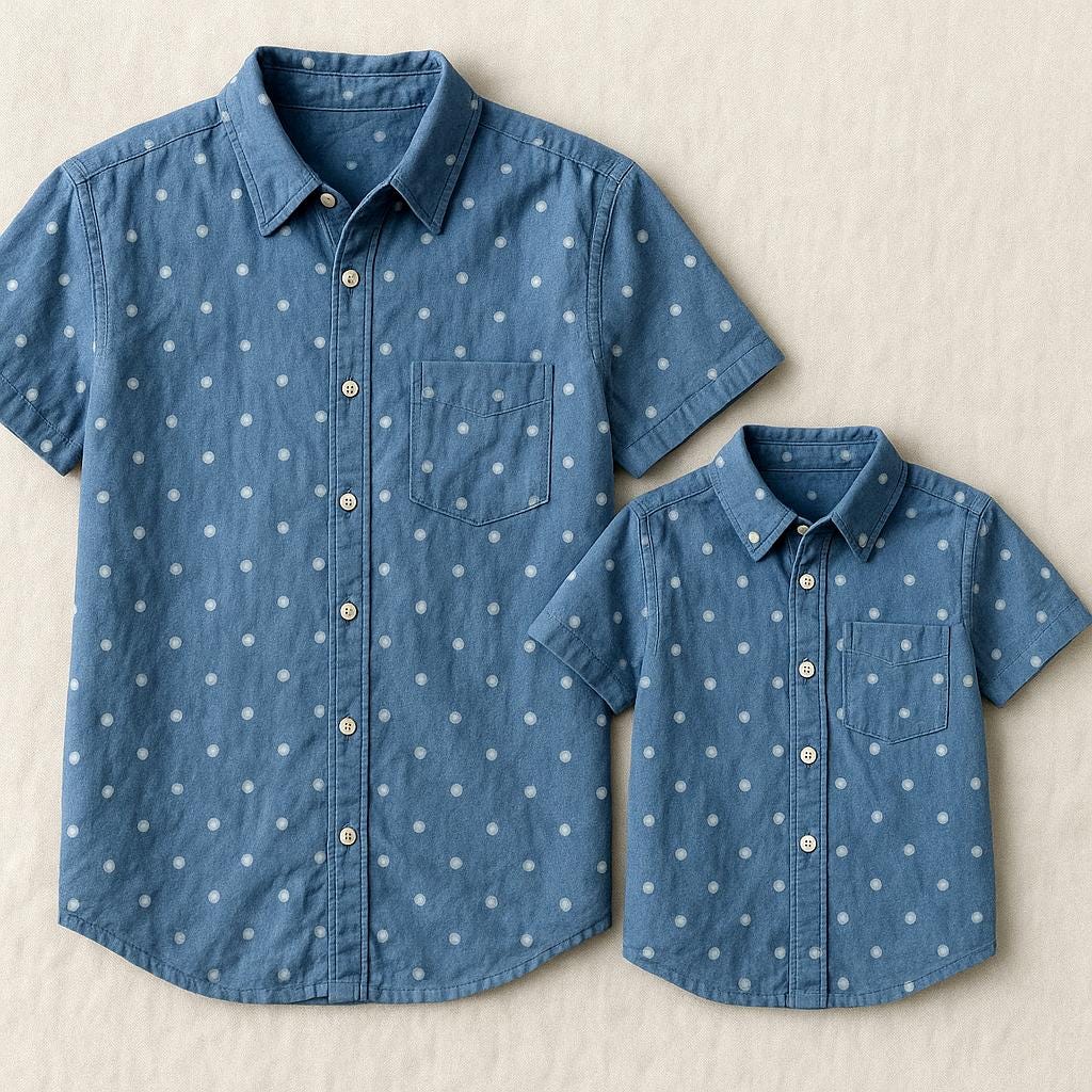 Blaue Polkadot Vater & Sohn Passende Shirts, Und Outfit, Papa Ich Vatertagsgeschenk von TinyTotsKids