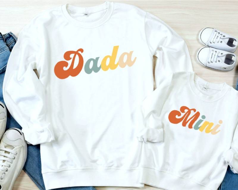 Dada Und Mini Outfit | Vater Tochter Sweatshirt Daddy & Me Papa Passender Pullover Sohn Geschenk von TinyTotsKids