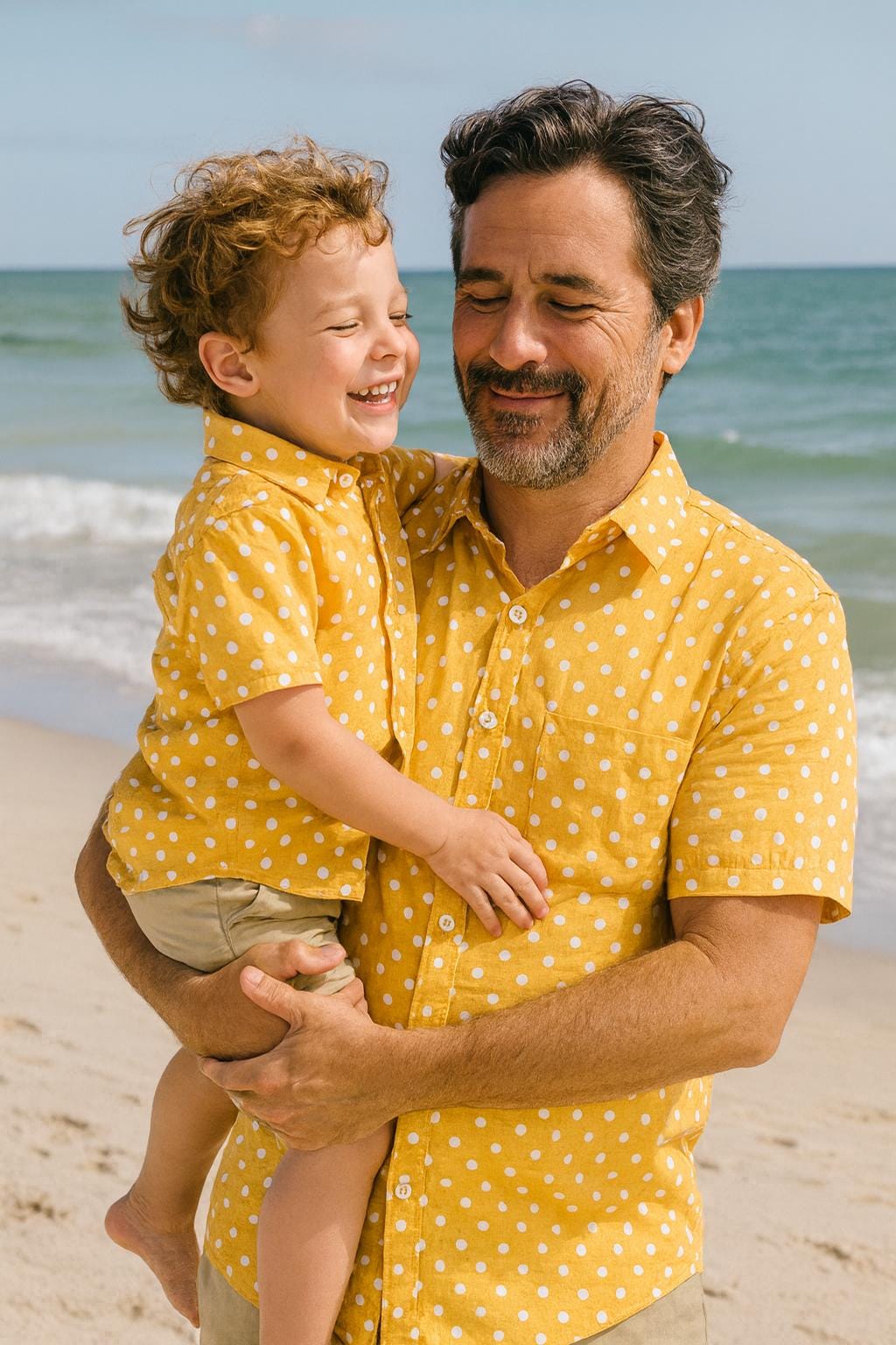 Gelbe Polka Dot Vater & Sohn Passende Shirts, Und Outfit, Papa Ich Vatertagsgeschenk von TinyTotsKids