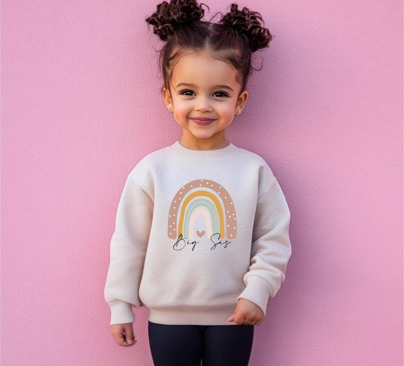 Große Schwester Kleinkind Sweatshirt | Pullover Schwangerschaftansage Mit Rundhalsausschnitt Süßer Kinder Geschenk von TinyTotsKids