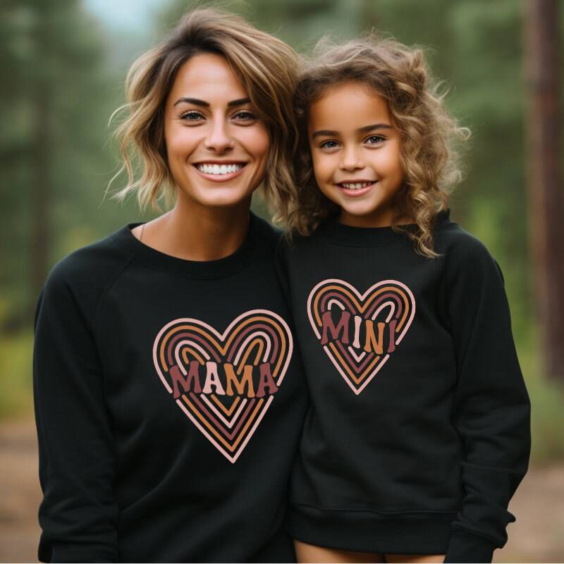 Mama Herbst Sweatshirt | Mama Und Ich Outfit Mommy & Me Passender Pullover Mutter Tochter Muttertagsgeschenk von TinyTotsKids