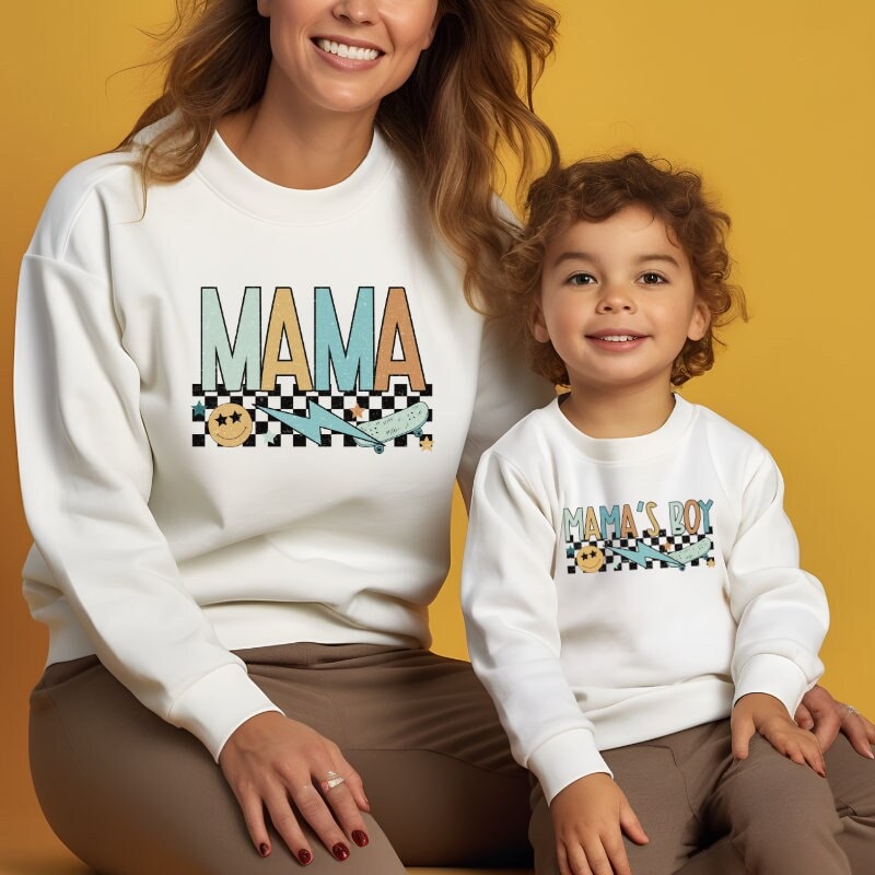 Mama Und Ich Outfit | Jungen Sweatshirt Mommy & Me Passender Pullover Sohn Muttertagsgeschenk von TinyTotsKids