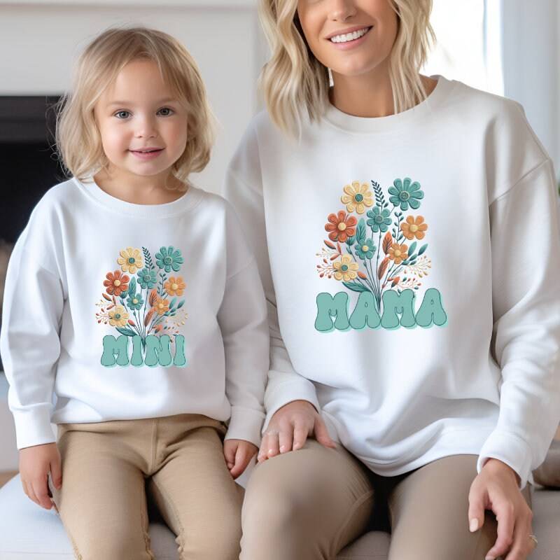 Mama Und Ich Outfit | Sweatshirt Mommy & Me Passender Pullover Mutter Tochter Muttertagsgeschenk von TinyTotsKids