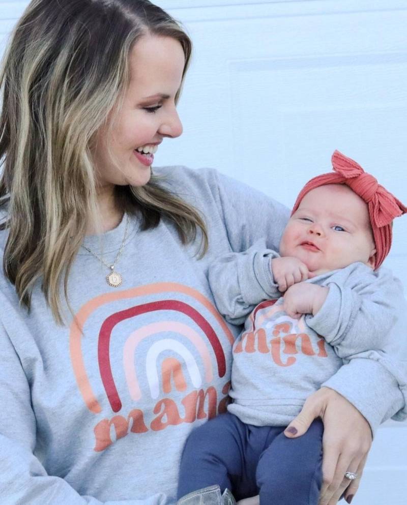 Mama & Mini Sweatshirt, Und Ich Outfit, Pullover Regenbogen, Mutter Tochter Passender Pullover, Sweatshirts, Geschenk von TinyTotsKids
