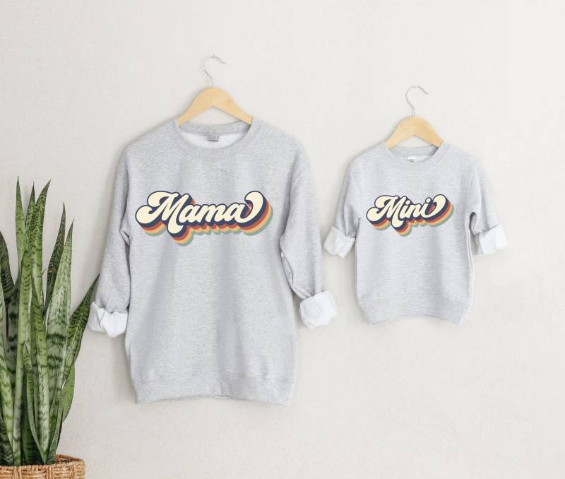 Mama & Mini Sweatshirt, Und Ich Outfit, Pullover Retro, Mutter Tochter Passender Pullover, Sweatshirts, Geschenk von TinyTotsKids