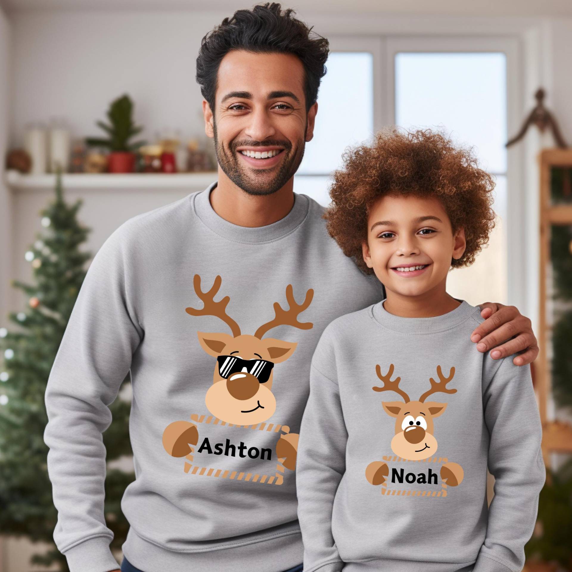 Passende Weihnachtsoutfits Für Die Familie | Familien-Weihnachts-Sweatshirts Mama & Ich Weihnachts-Sweatshirts Papa Xmas Sweatshirts von TinyTotsKids