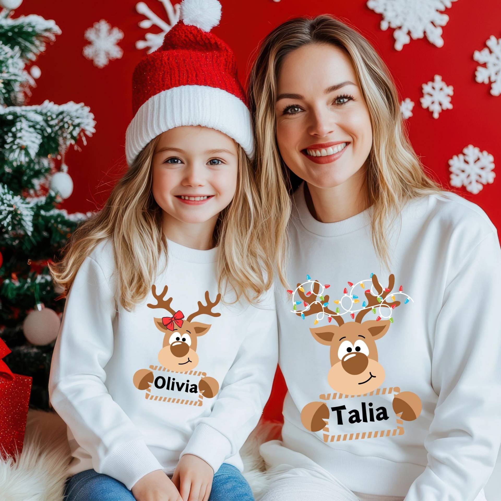 Passende Weihnachtsoutfits Für Die Familie | Familien-Weihnachts-Sweatshirts Mama & Ich Weihnachts-Sweatshirts Papa Xmas Sweatshirts von TinyTotsKids