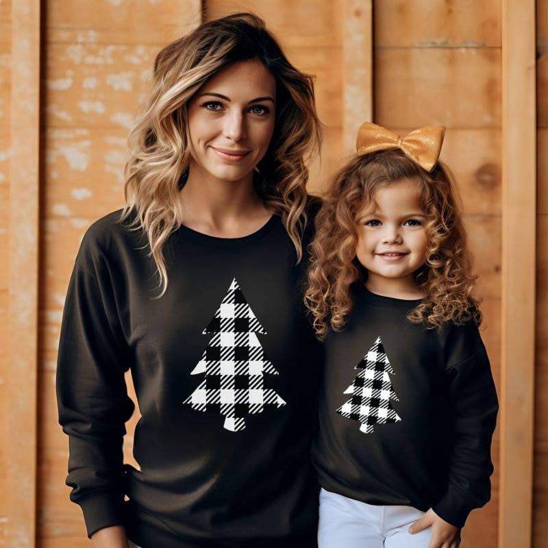 Passendes Familien-Weihnachts-Outfit | Familie Weihnachten Sweatshirts Mommy & Me Daddy & Me Weihnachtspullover von TinyTotsKids