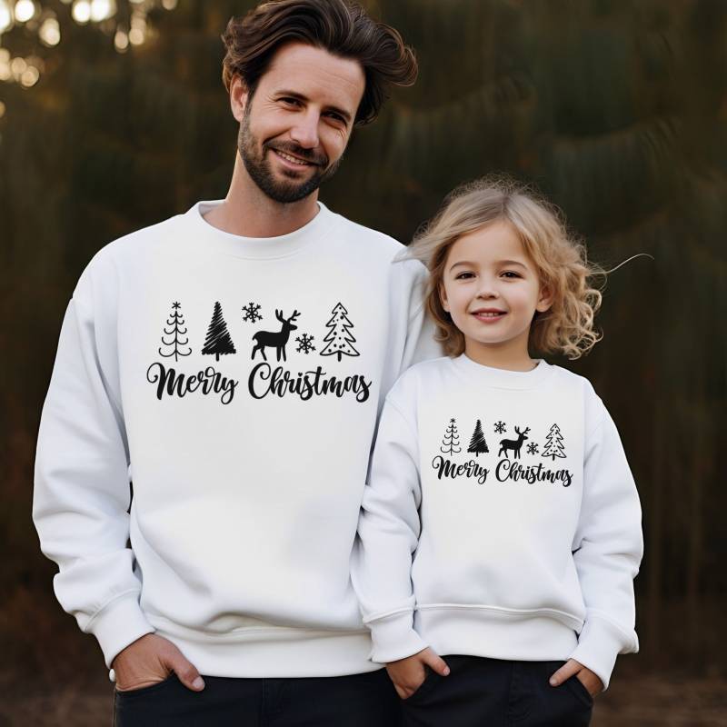 Passendes Familien-Weihnachts-Outfit | Familie Weihnachten Sweatshirts Mommy & Me Daddy & Me Weihnachtspullover von TinyTotsKids