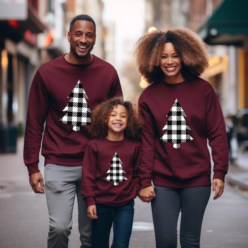 Passendes Familien-Weihnachts-Outfit | Familie Weihnachten Sweatshirts Mommy & Me Daddy & Me Weihnachtspullover von TinyTotsKids