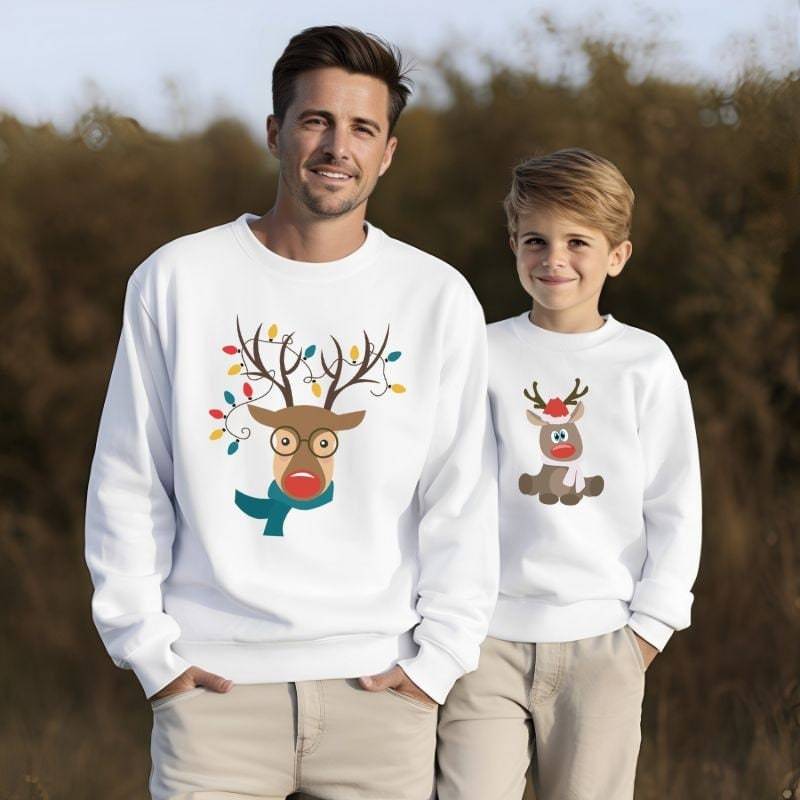 Passendes Familien-Weihnachts-Outfit | Familie Weihnachten Sweatshirts Mommy & Me Daddy & Me Weihnachtspullover von TinyTotsKids