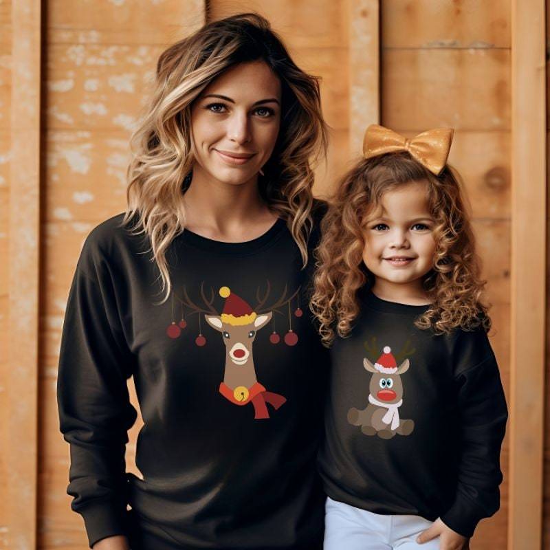 Passendes Familien-Weihnachts-Outfit | Familie Weihnachten Sweatshirts Mommy & Me Daddy & Me Weihnachtspullover von TinyTotsKids