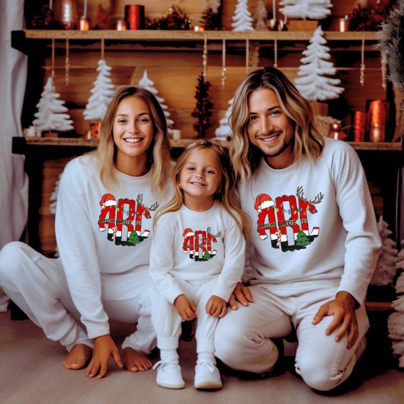 Passendes Familien-Weihnachts-Outfit | Familie Weihnachten Sweatshirts Mommy & Me Daddy & Me Weihnachtspullover von TinyTotsKids