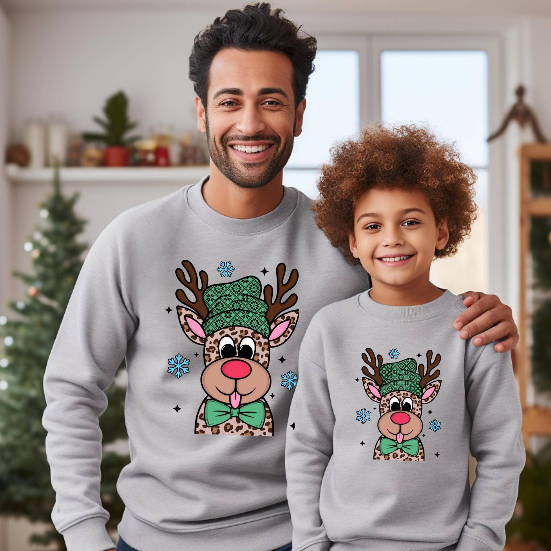 Passendes Familien-Weihnachts-Outfit | Familie Weihnachten Sweatshirts Mommy & Me Daddy & Me Weihnachtspullover von TinyTotsKids