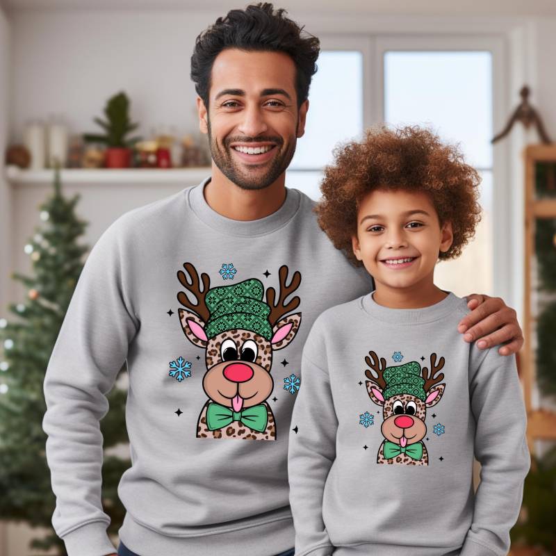 Passendes Familien-Weihnachts-Outfit | Familie Weihnachten Sweatshirts Mommy & Me Daddy & Me Weihnachtspullover von TinyTotsKids