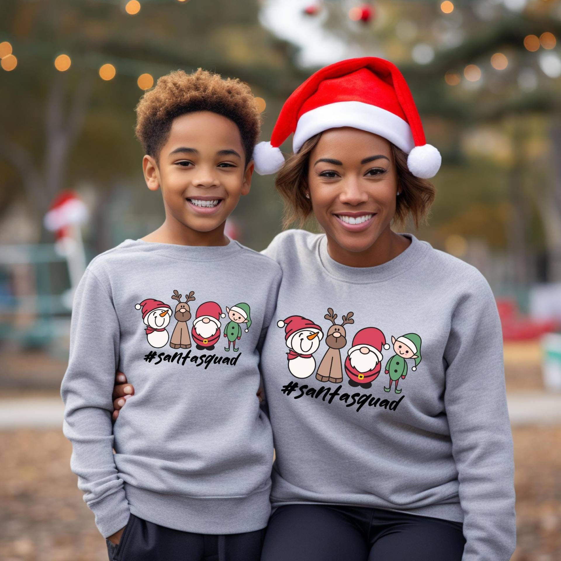 Passendes Familien-Weihnachts-Outfit | Familie Weihnachten Sweatshirts Mommy & Me Daddy & Me Weihnachtspullover von TinyTotsKids