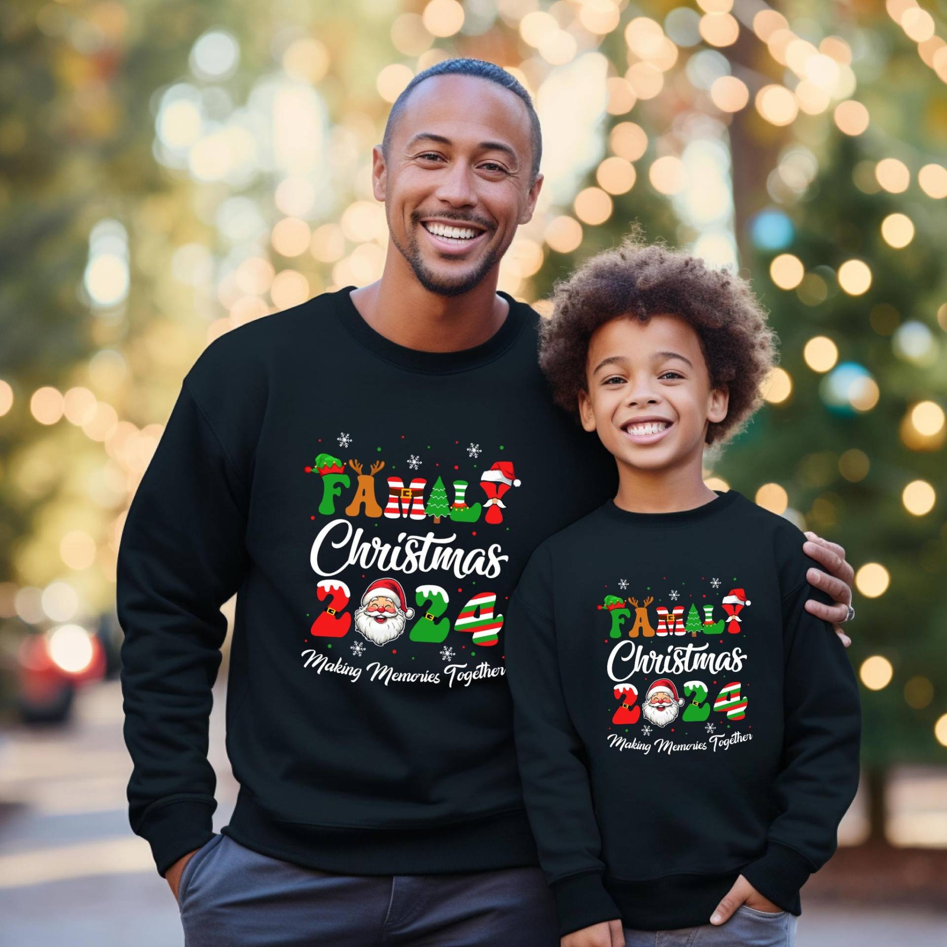 Passendes Familien-Weihnachts-Outfit | Familie Weihnachten Sweatshirts Mommy & Me Daddy & Me Weihnachtspullover von TinyTotsKids