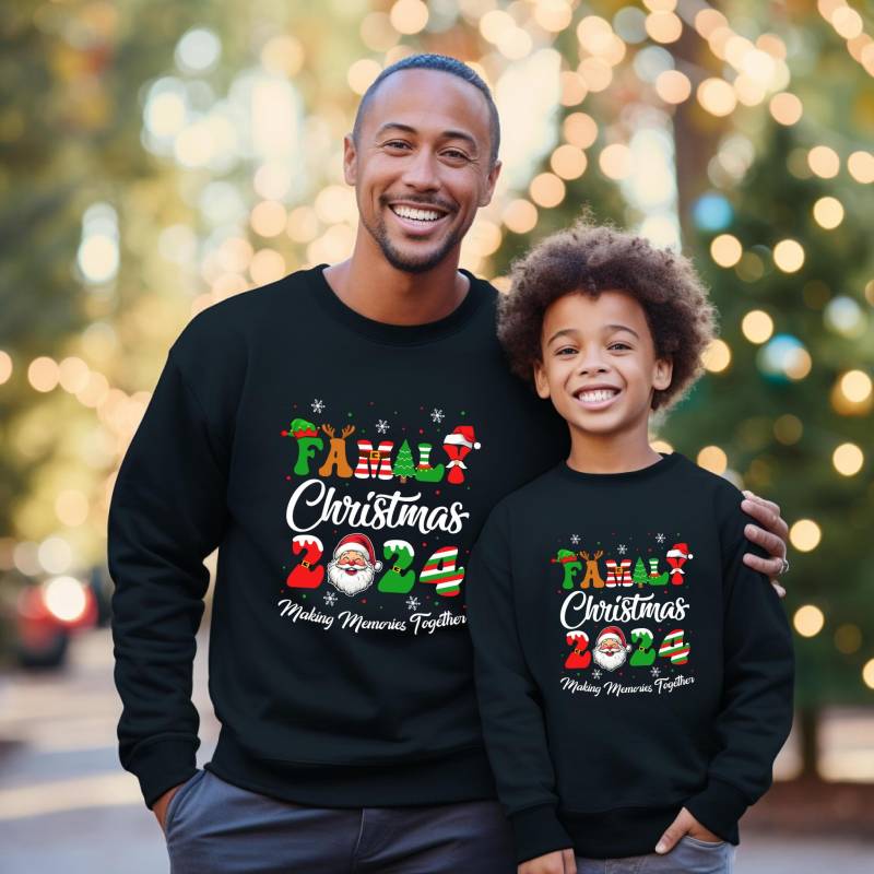Passendes Familien-Weihnachts-Outfit | Familie Weihnachten Sweatshirts Mommy & Me Daddy & Me Weihnachtspullover von TinyTotsKids