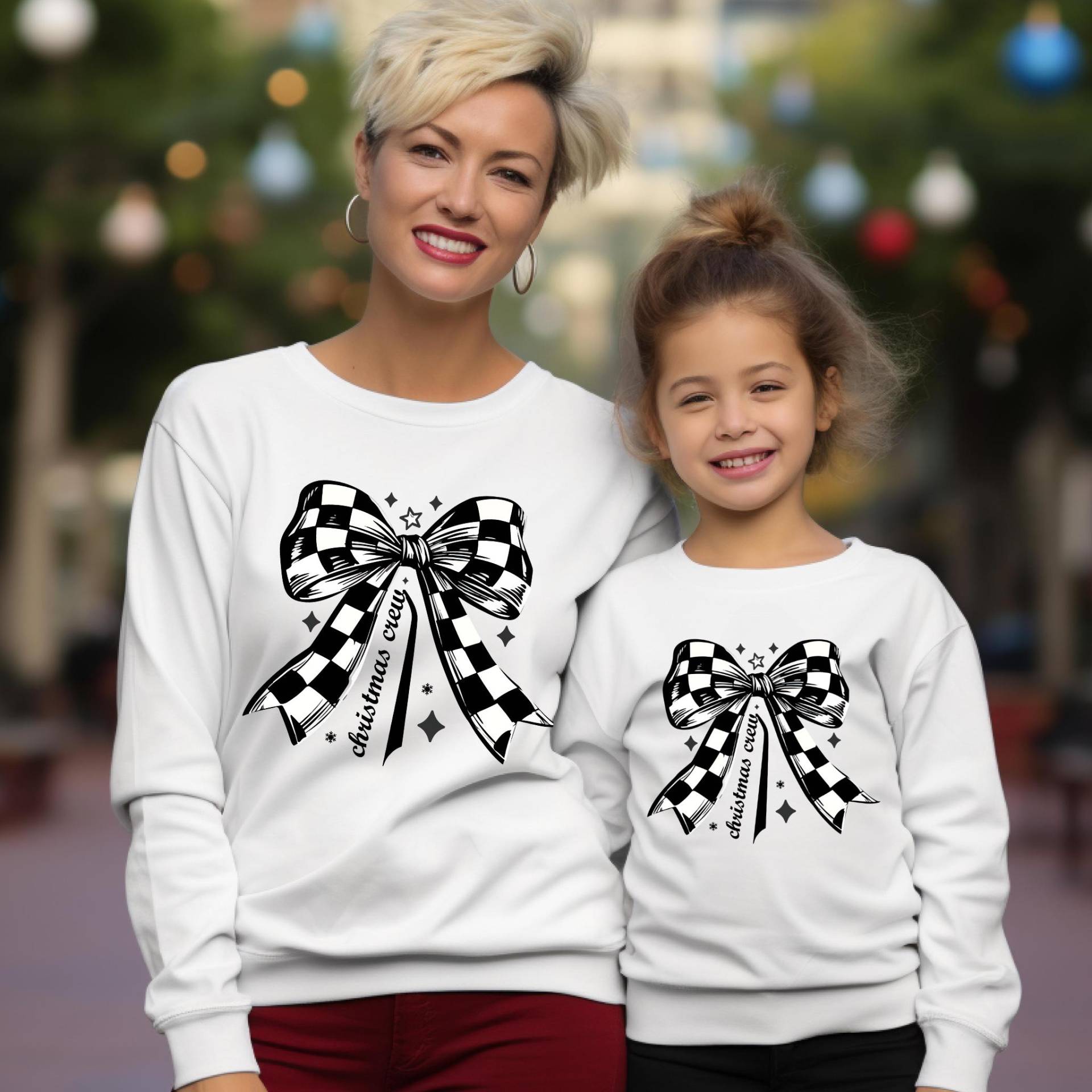 Passendes Familien-Weihnachts-Outfit | Familie Weihnachten Sweatshirts Mommy & Me Daddy & Me Weihnachtspullover von TinyTotsKids