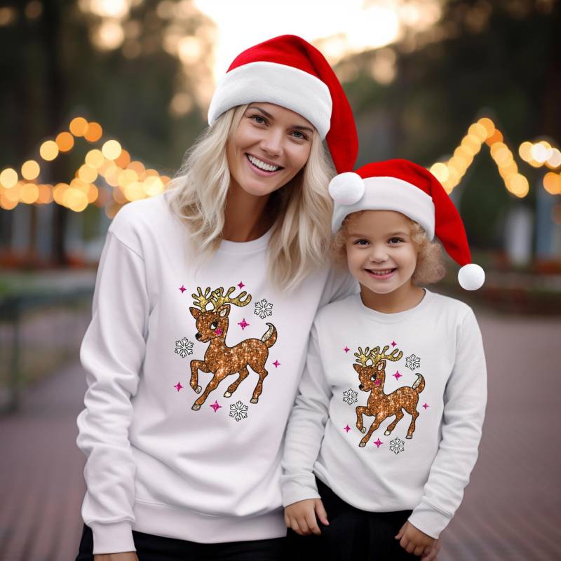 Passendes Familien-Weihnachts-Outfit | Familie Weihnachten Sweatshirts Mommy & Me Daddy & Me Weihnachtspullover von TinyTotsKids
