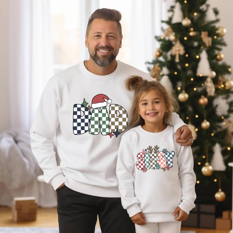 Passendes Familien-Weihnachts-Outfit | Personalisierte Familie Weihnachten Sweatshirts Mommy & Me Papa von TinyTotsKids