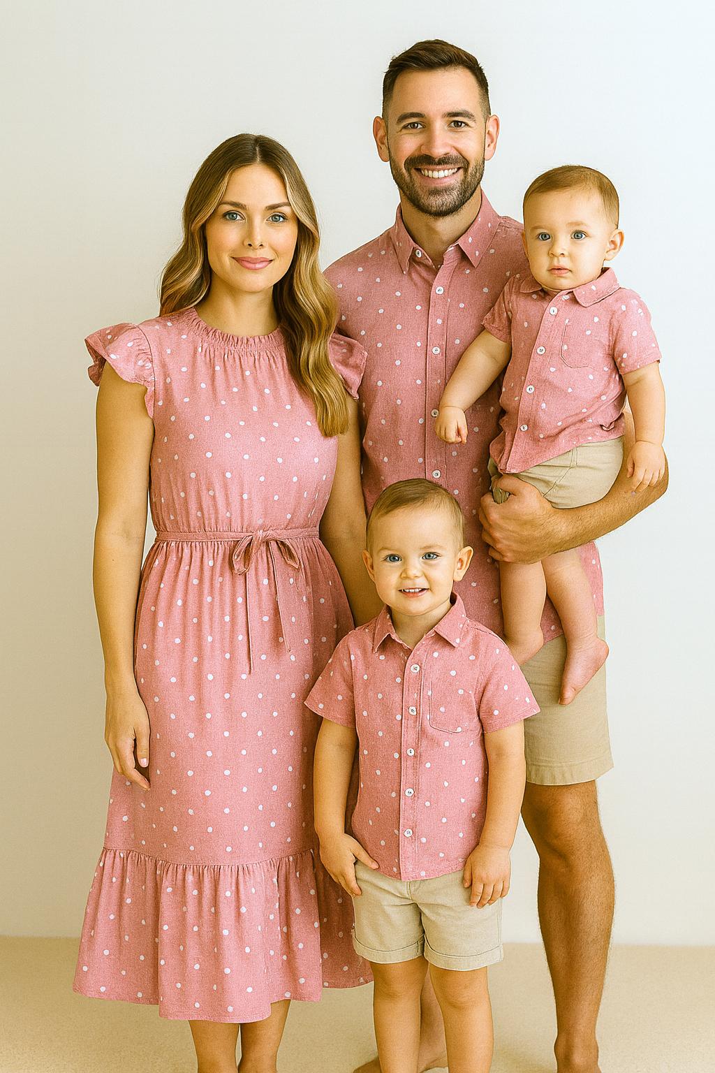 Pink Polka Dot Familien Outfit, Daddy & Me Passendes Vater Und Tochter Passende Mama Ich Vatertagsgeschenk Pink Polka Dot Familien Outfit, Daddy & Me Passendes Vater Und Tochter Passende Mama Ich Vatertagsgeschenk von TinyTotsKids