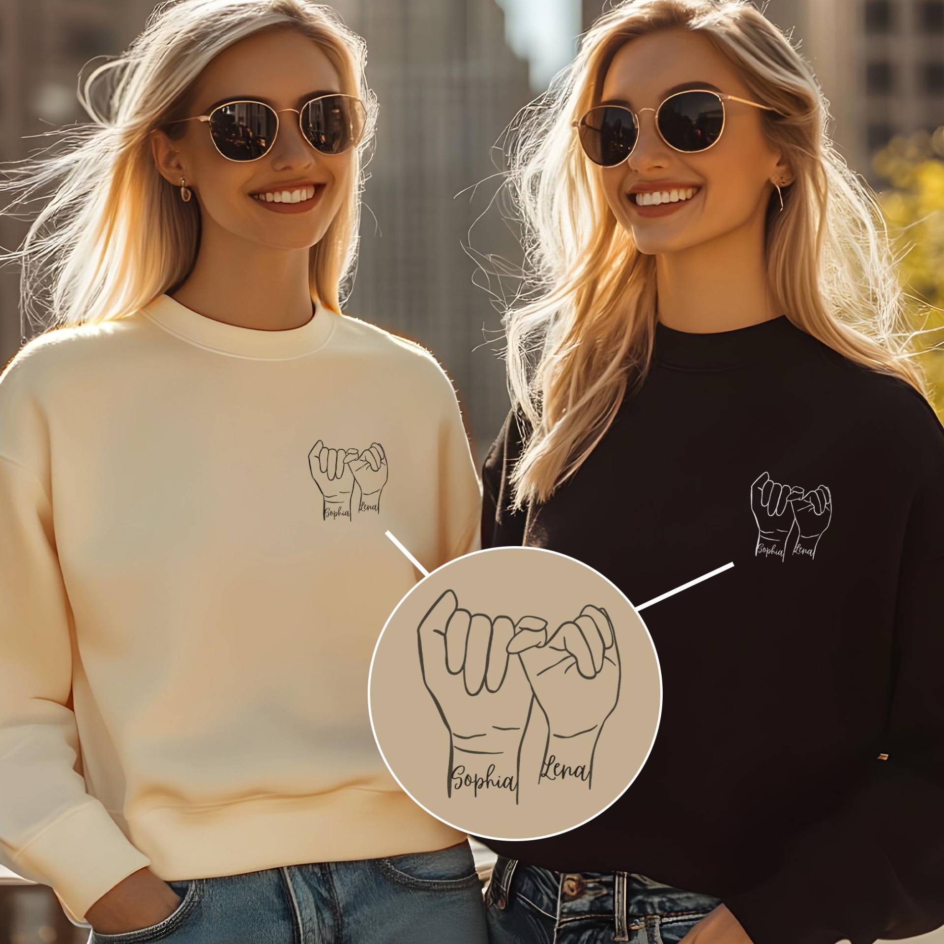 Besties Pullover Personalisiert, Geschenk Freundin, Frauen, Pulli Schwester, Bestie Pulli, Geburtstagsgeschenk Beste Pinky Promise Besties Pullover Personalisiert, Geschenk Freundin, Frauen, Pulli Schwester, Bestie Pulli, Geburtstagsgeschenk Beste Pinky Promise von TinyVibesStudio